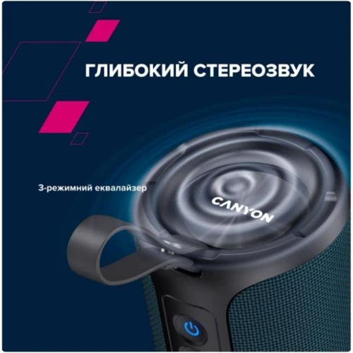Акустика Canyon OnMove EQ 15W Dark Blue (CNE-CBTSP15BK): Частотный диапазон 20 - 20000 Гц