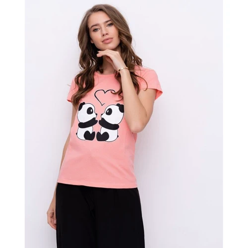 

Футболка Issa Plus WN9-13 M розовая с принтом