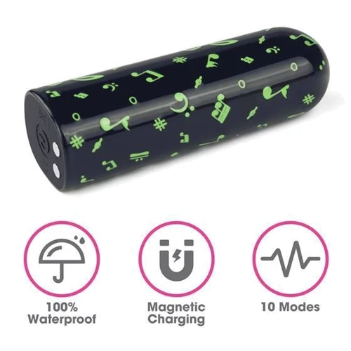 Клиторальный вибратор LoveToy Music Massager Glow In The Dark