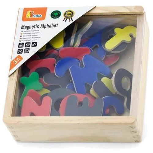 Набір магнітних літер Viga Toys Англійські великі та малі 52 шт (50324)