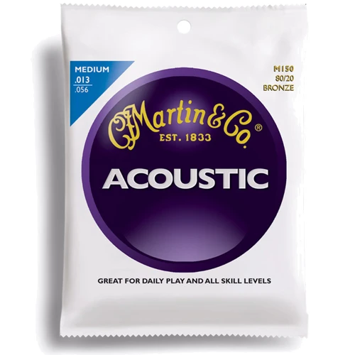 Струна для гитар Струны MARTIN M150X Traditional Acoustic 80/20 Bronze Medium (13-56)