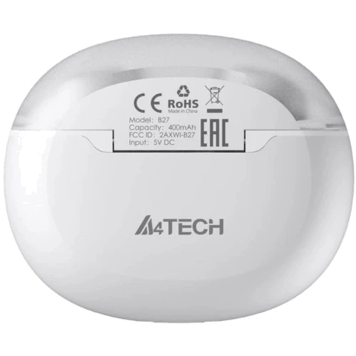 Навушники A4Tech B27 Grayish White: Діапазон частот (Гц) 20-20000