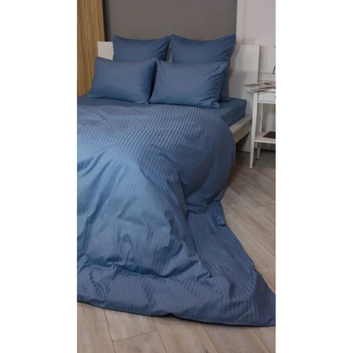Комплект постельного белья LightHouse Sateen Stripe Blue Navy страйп-сатин евро (603623_2,0): Размер наволочек, см 50x70