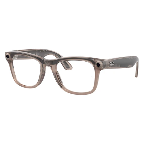 Смарт-окуляри Ray-Ban Meta Wayfarer Shiny Warm Stone- Transitions Clear/Watermelon Red size L (RW4008 6705P5 53-22)