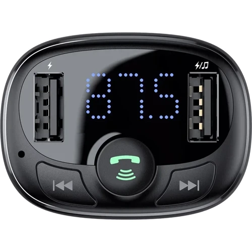 Зарядное устройство Baseus Car Charger 2хUSB T Shaped S-09A Car Bluetooth MP3 Player Black (CCMT000001) фото 4