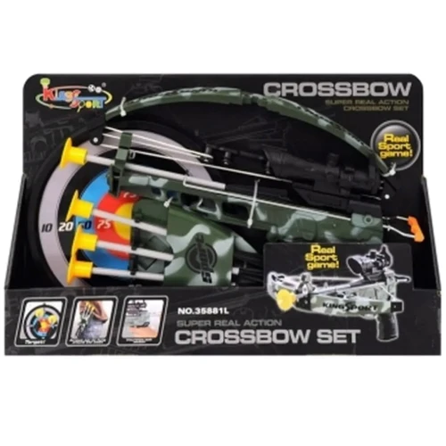 Арбалет детский, лазерный прицел, стрелы на присосках, мишень (35881L