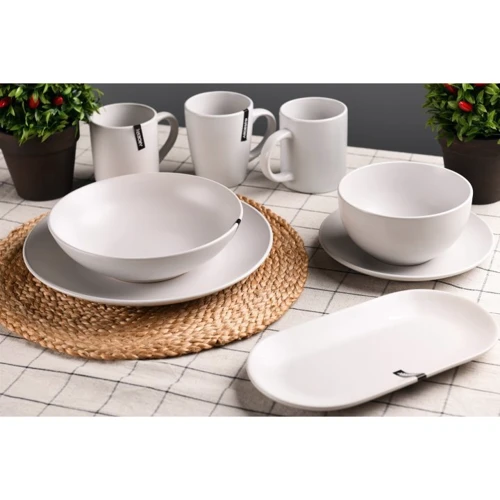 Блюдо Ardesto Bagheria Bright white овальное 25х13 см (AR2925WGP)