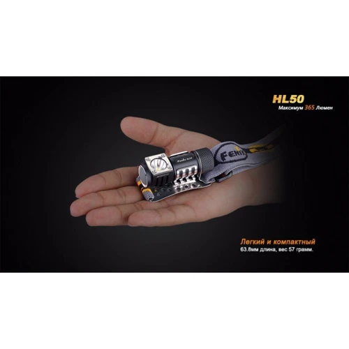 Фонарь Fenix HL50 XM-L2 T6: Вес, г 57
