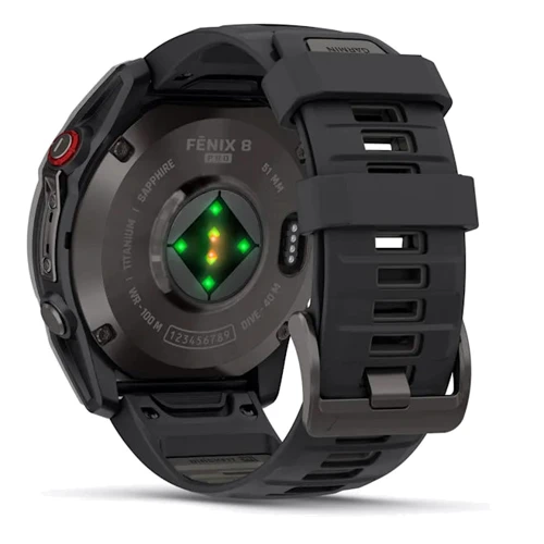 Смарт-часы Garmin Fenix 8 Pro AMOLED 51mm Sapphire Carbon Grey DLC Titanium with Black/Pebble Grey Silicone Band (010-03199-01)