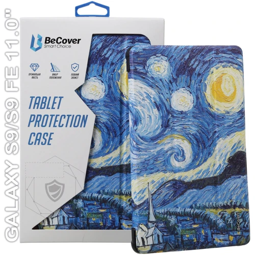 Аксессуар для планшетных ПК BeCover Smart Case Night for Samsung X710 Galaxy Tab S9 / X510/X516B Galaxy Tab S9 FE (710419): Цвет рисунок