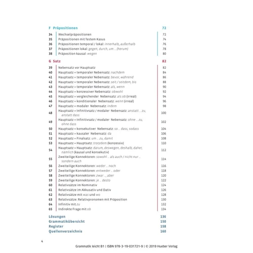 Deutsch Grammatik leicht B1: ISBN 9783190317219, 978-3-19-031721-9