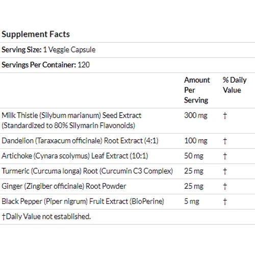 California Gold Nutrition, Silymarin Complex, Liver Health, Milk Thistle, Curcumin, Artichoke, Dandelion, Ginger, Black Pepper, 300 mg, 120 Veggie Caps (CGN00956)