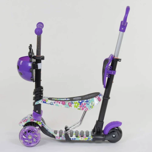 Самокат 5в1 Best Scooter (PU колеса с подстветкой) Абстракция Multicolor (84216): Конструкция рамы цельная