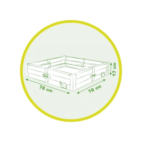 Пісочниця-грядка Smoby 2 в 1 76x76 см (850208)