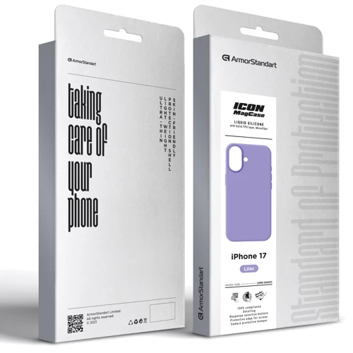 Чехол для iPhone ArmorStandart ICON2 MagCase Lilac for iPhone 17 (ARM86669)