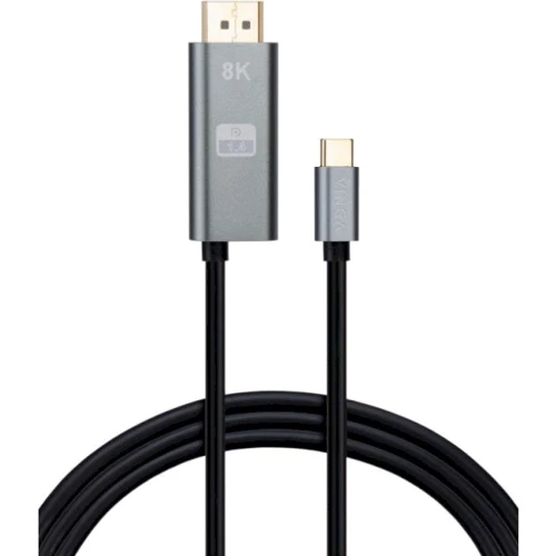 Кабель і перехідник Vinga USB-C to DisplayPort 1.5m v1.4 8K60Hz PD 100W port (VCPVCCD1415PD): Тип кабель