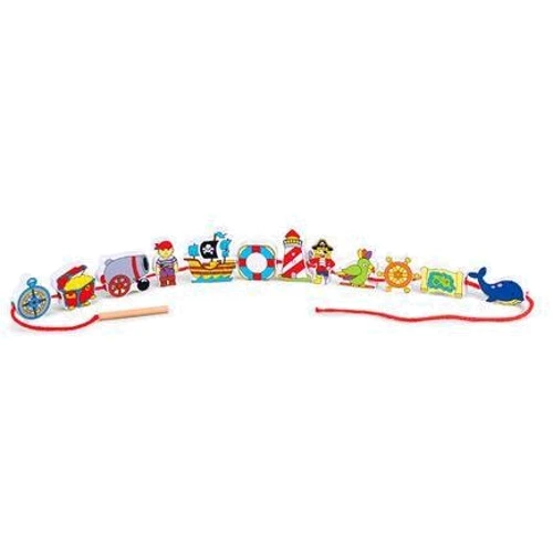 Дерев'яне шнурівка Viga Toys Пірати (59852VG): Вік 1-2.5 года