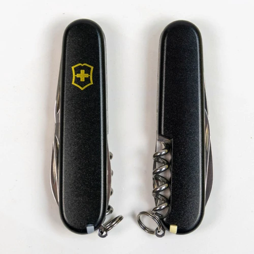 Мультитул Victorinox SPARTAN MAT черный матовый лак с желтым лого (Vx13603.3_M0008p) фото 6