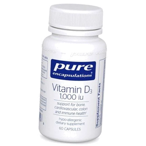 Pure Encapsulations Vitamin D3 1,000 МО 60 caps Вітамін D3 (PE-00819)