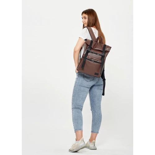 Женский рюкзак Sambag RollTop Zard шоколадный (24238020): Пол Женский