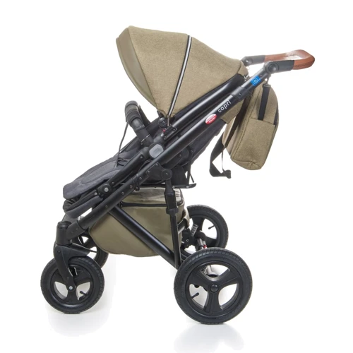 Универсальная коляска 2-в-1 Broco Capri textile olive: Возможность установки люльки есть