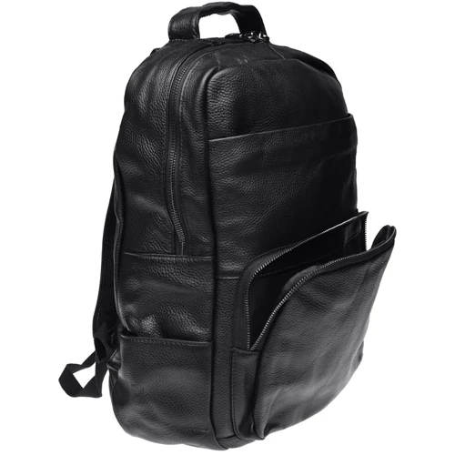 Keizer Leather Backpack Black (K1551-black) for MacBook 15": Матеріал шкіра