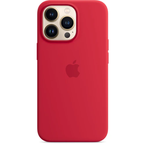 Чехол для iPhone Apple Silicone Case with MagSafe (PRODUCT) Red (MM2L3) for iPhone 13 Pro: Материалы Силикон