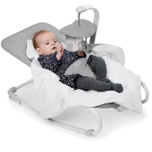 Шезлонг-качалка Kinderkraft Felio 2 Stone Grey (KBFELI20GRY0000): Дополнительные удобства Ремни безопасности, Звуковое сопровождение, блок с музыкой