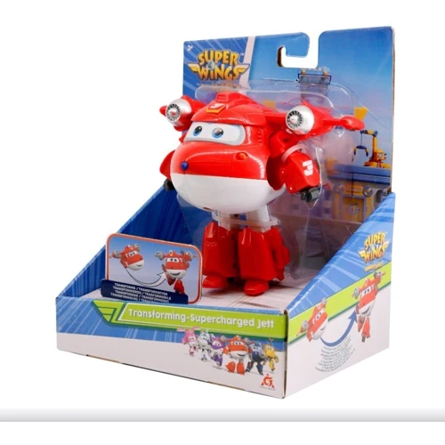 Игрушка-трансформер Super Wings Transforming-Supercharge Jett, Джетт (EU740283): Развитие и изучение Развитие мелкой моторики, Развитие логики, Развитие воображения