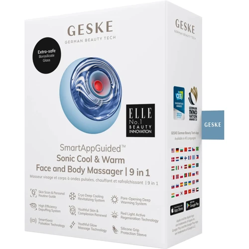 Массажер GESKE Sonic Cool&Warm Face and Body Massager 9в1 aquamarine