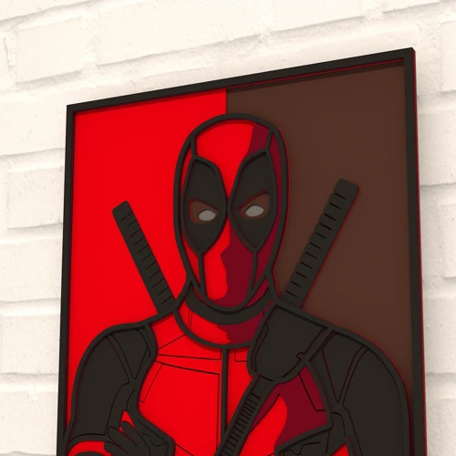 Дерев'яна картина-розмальовка Wortex Woods Постер Дедпул 35х27 (3DP40012)