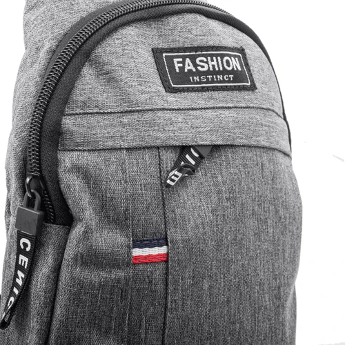 Мужская сумка-слинг Valiria Fashion серая (3DETAM318-9): Застежка Молния