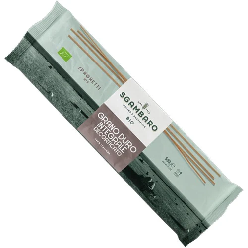 Макаронні вироби Sgambaro Bio Spaghetti Grano Duro Integrale Decorticato 500 г (8009385131059)