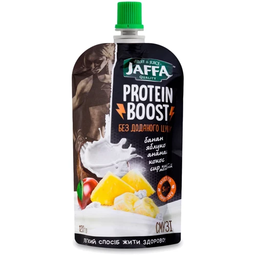 Смузи Jaffa Банан, яблоко, ананас, кокос, творог 120 г (4820192263467)
