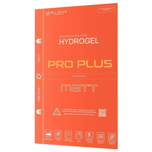 Защитная пленка для iPhone BLADE Hydro-Gel Screen Protector PRO PLUS Edge Display Matt: Тип защиты экрана на экран