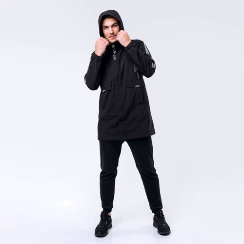 Вітрівка Peak FW293251-BLA 56-58 чорна демісезон з капюшоном: Тип застібки На блискавці