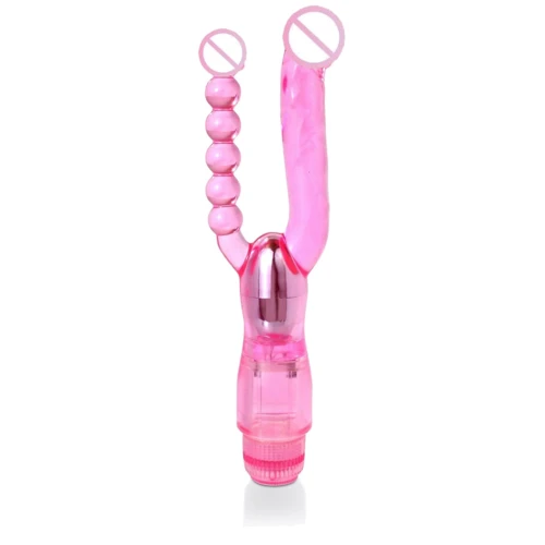 Двойной вибратор Evolved Dual Pleasure Vibe, розовый, 27х2,5 см
