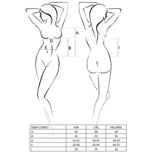Корсет Passion XENA CORSET white L/XL