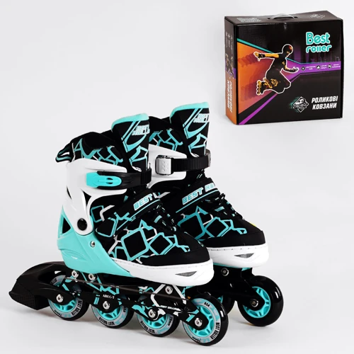 Роликовые коньки Best Roller Black-Turquoise (116485): Цвет бирюзовый