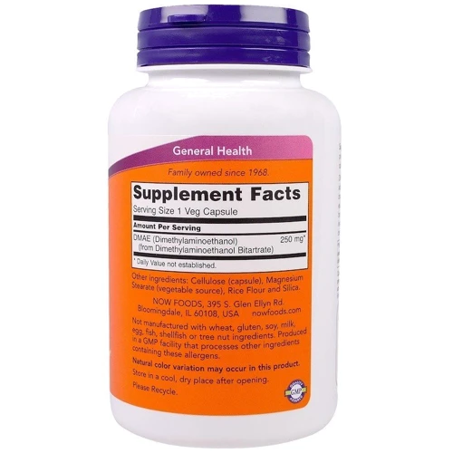 NOW Foods DMAE 250 mg 100 Veg Caps: Форма выпуска Капсулы