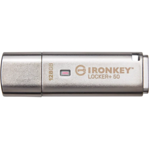 USB-флешка Kingston 128GB IronKey Locker Plus 50 AES Encrypted USB 3.2 (IKLP50/128GB): Объем памяти 128 GB