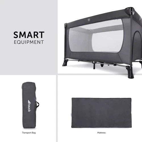 Детский манеж-кровать Hauck Dream N Play Plus (Grey)