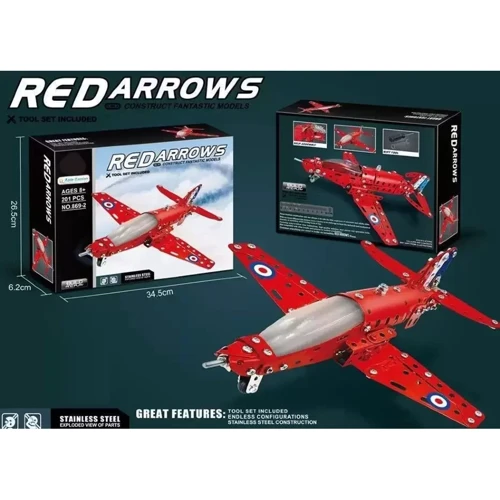 Металевий конструктор Літак, 201 деталь (869-2: Виробник Aole Toys
