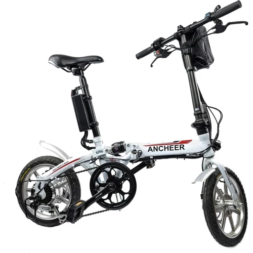 Электровелосипед Ancheer F2 (250 Вт, 8 А/ч, 36 В, 25 км/ч), колеса 14", белый: Емкость батареи, ВтЧ 288