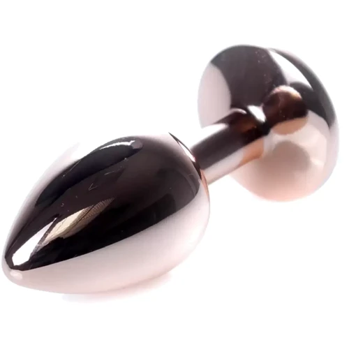Анальная пробка с кристаллом BOSS of TOYS Boss Series - Jewellery Red Gold PLUG Black S, BS6400111