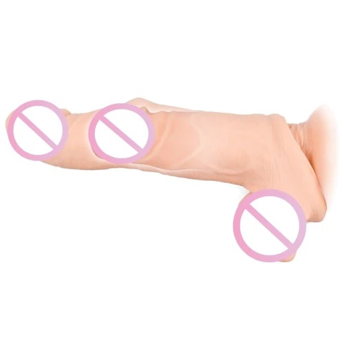 Насадка на член Nature Skin Penis Sleeve With Extension