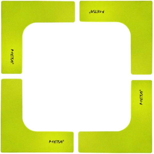 Набор плоских угловых фишек-маркеров Meta Flat Corner Marker Set of 4 лимонный Уни 25х25 см (4004000100) фото 1