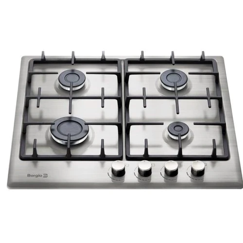 Варильна поверхня газова Borgio 6721-17 FFD (INOX): Кількість конфорок 4