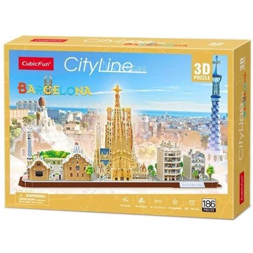3D пазл CubicFun City Line Барселона (MC256h) фото 8