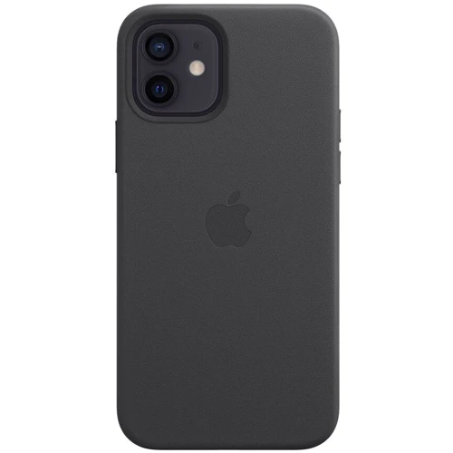 Чехол для iPhone Apple Leather Case with MagSafe Black (MHKG3) for iPhone 12/iPhone 12 Pro: Цвет черный